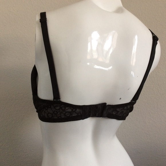 On Gossamer Black Patterned Bra 36D - Picture 4 of 5